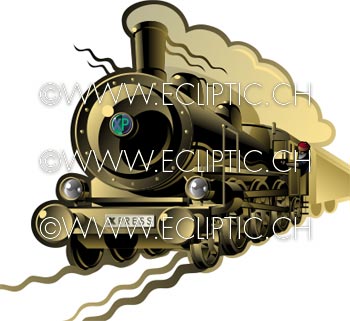 Classic train locomotive engine railway steam heating XPress express engineer engine-driver