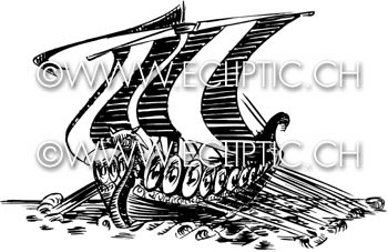 Viking ship boat wikinger rowing