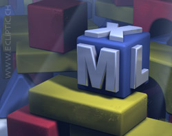 XML cube letters typography
